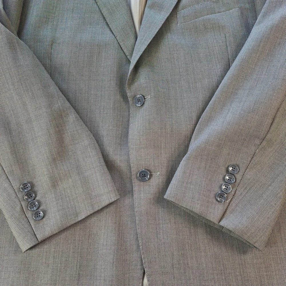 Baroni Suit Mens 48 42x27 Gray Wool Super 150s Double Vent 2 Btn 2 Piece Formal